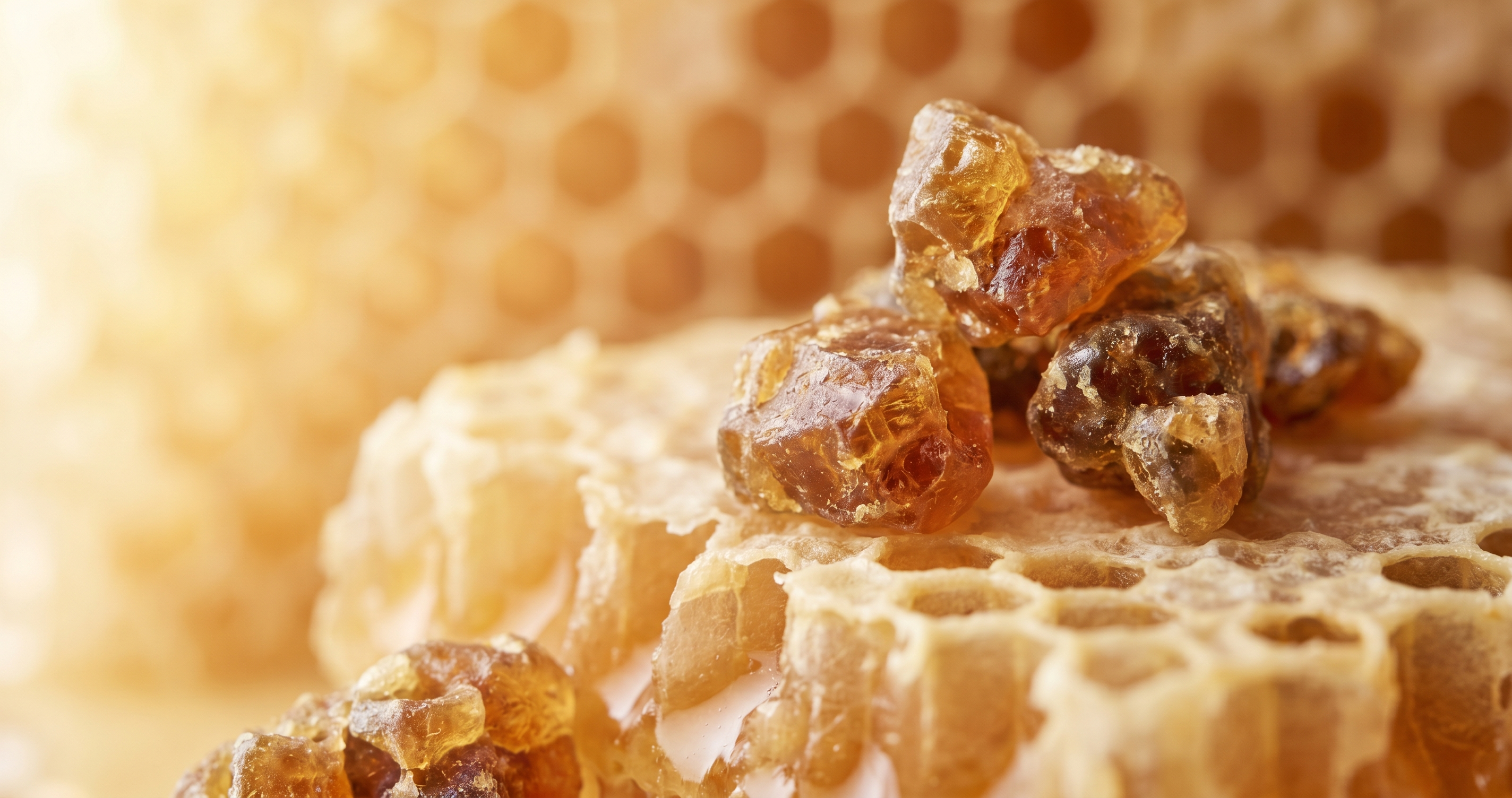 Propolis auriu pe fagure de miere - ingredient natural în cosmeticele My Bee